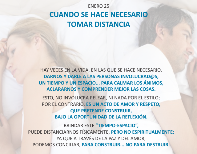 Cuando se hace necesario tomar distancia
